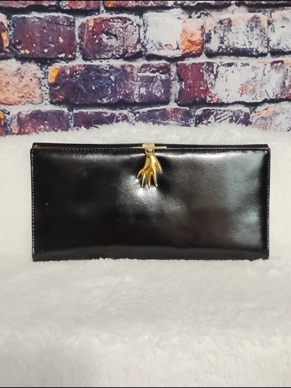 Vintage Gucci Leather " Hand of Gucci"  Clasp Wallet  Circa 1970s